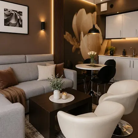 Prywatny Salon Z Aneksem Kuchennym, Sypialnia W Diva Apartmán
